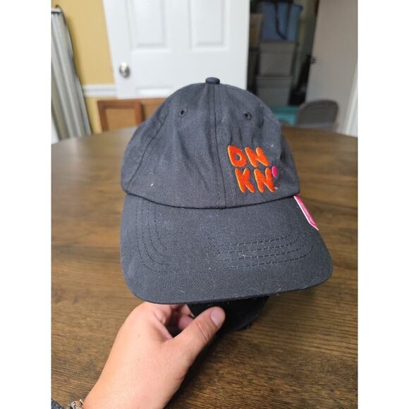 Dunkin Donuts Hat Cap Employee Strapback Crew Apparel Coffee Uniform Black - Picture 5 of 16